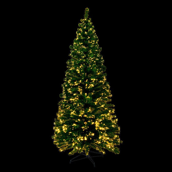 Jingle Jollys 1.8m Christmas Tree Optic Fibre LED Xmas tree Warm White - RnR Galore