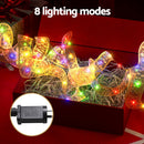 Jingle Jollys 20M Christmas Lights Fairy Ribbon Light 200 LED Xmas Decor Golden - RnR Galore