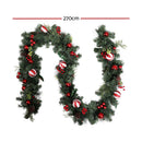 Jingle Jollys 2.7m Christmas Garland with Decorations Xmas Wedding Party - RnR Galore