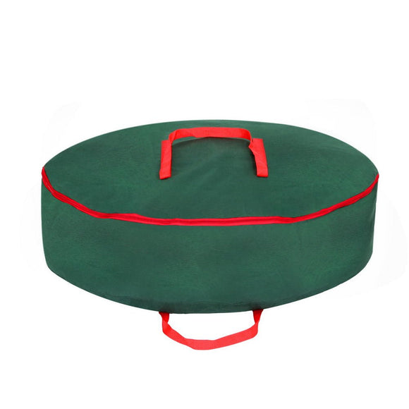 Jingle Jollys Christmas Garland Wreath Storage Bag Baubles Ornaments Container - RnR Galore