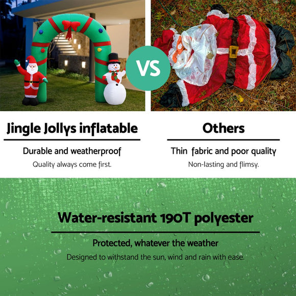Jingle Jollys Christmas Inflatable Archwary 2.8M Illuminated Decorations - RnR Galore