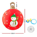 Jingle Jollys Christmas Inflatable Ball 60cm Illuminated Led Snowman Xmas Decor - RnR Galore
