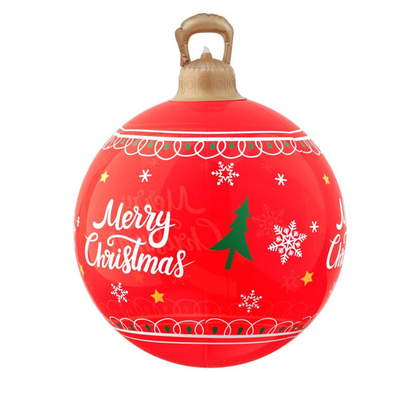 Jingle Jollys Christmas Inflatable Ball 60cm Led Illuminated Xmas Decoration Red - RnR Galore