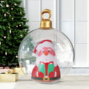 Jingle Jollys Christmas Inflatable Ball 60cm Santa Decoration Giant Bauble Clear - RnR Galore