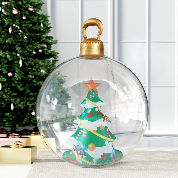 Jingle Jollys Christmas Inflatable Ball 60cm Tree Decoration Giant Bauble Clear - RnR Galore