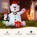 Jingle Jollys Christmas Inflatable Bear 1.8M Height LED Outdoor Decorations Illuminated - RnR Galore