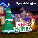 Jingle Jollys Christmas Inflatable Gingerbread Man Tree LED Illuminated Decorations - RnR Galore
