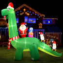 Jingle Jollys Christmas Inflatable Santa Dinosaur 3.8M Illuminated Decorations - RnR Galore