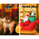 Jingle Jollys Christmas Inflatable Santa Sleigh 2.2M Illuminated Decorations - RnR Galore