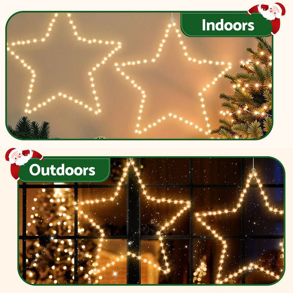 Jingle Jollys Christmas Lights 50cm Star 70 LED Xmas Decorations - RnR Galore