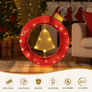Jingle Jollys Christmas Lights 60cm Motif 30 LED Bell Wreath Xmas Decorations - RnR Galore