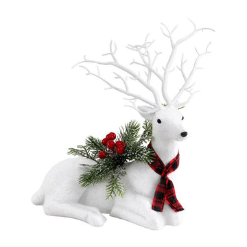 Jingle Jollys Christmas Reindeer 32cm Glitter Deer Ornaments Party Decorations - RnR Galore