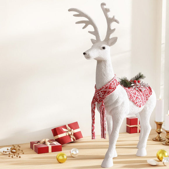Jingle Jollys Christmas Reindeer 80cm Glitter Deer Ornaments Party Decorations - RnR Galore