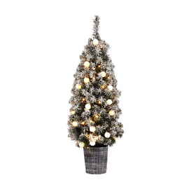 Jingle Jollys Christmas Tree 1.2M Potted Snowy Xmas Tree - RnR Galore