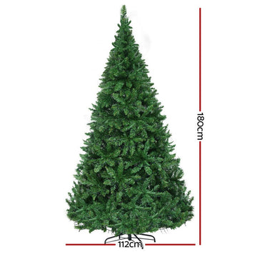 Jingle Jollys Christmas Tree 1.8m LED Xmas Tree Decorations 874 Tips - RnR Galore