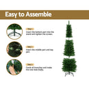 Jingle Jollys Christmas Tree 1.8m Pre - Lit 200 LED Lights Xmas Tree Decorations - RnR Galore