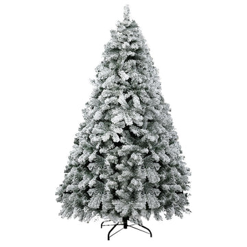 Jingle Jollys Christmas Tree 1.8m Snow Flocked Xmas Tree Decorations 468 Tips - RnR Galore