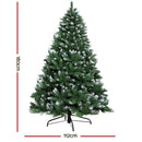 Jingle Jollys Christmas Tree 1.8m Snowy Xmas Tree Decoration 650 Tips - RnR Galore