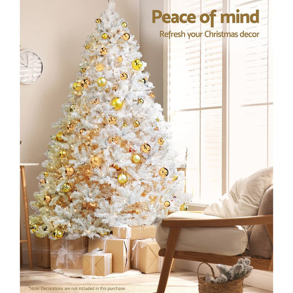 Jingle Jollys Christmas Tree 2.1m 1000 White Tips Xmas Tree Decorations - RnR Galore
