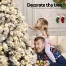 Jingle Jollys Christmas Tree 2.1m Snow Flocked LED Xmas Decoration 8 Light Modes - RnR Galore