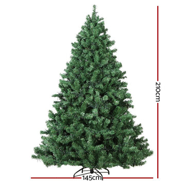 Jingle Jollys Christmas Tree 2.1M Xmas Tree Decorations 3000 LEDs 8 Light Mode - RnR Galore