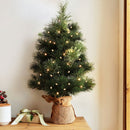 Jingle Jollys Christmas Tree 60CM Mini Tabletop 8 Light Modes Timer Xmas Tree - RnR Galore