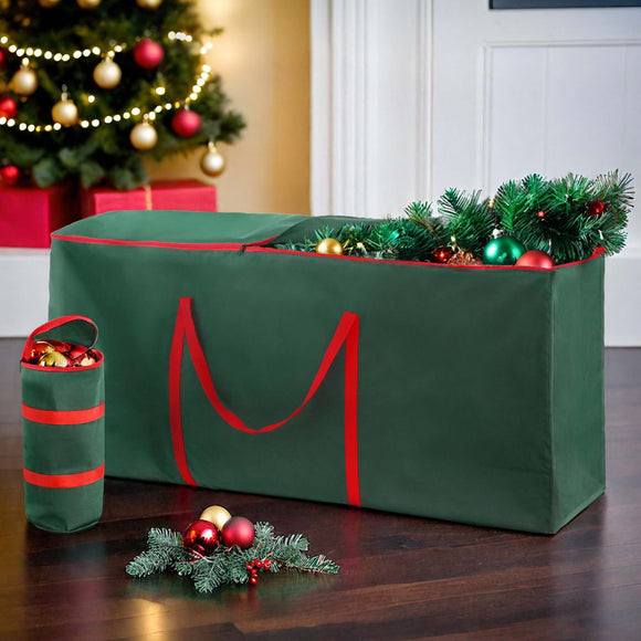 Jingle Jollys Christmas Tree Baubles Storage Bag Set Ornaments Container Box - RnR Galore