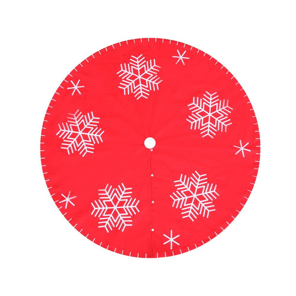 Jingle Jollys Christmas Tree Skirt 120cm Snowflake Ornaments Party Decorations - RnR Galore