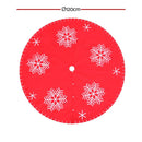 Jingle Jollys Christmas Tree Skirt 120cm Snowflake Ornaments Party Decorations - RnR Galore