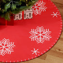Jingle Jollys Christmas Tree Skirt 120cm Snowflake Ornaments Party Decorations - RnR Galore