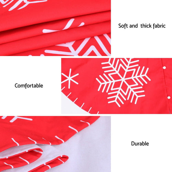 Jingle Jollys Christmas Tree Skirt 90cm Snowflake Ornaments Party Decorations - RnR Galore