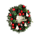Jingle Jollys Christmas Wreath 40CM Xmas Garland Baubles Ornaments Party Decor - RnR Galore