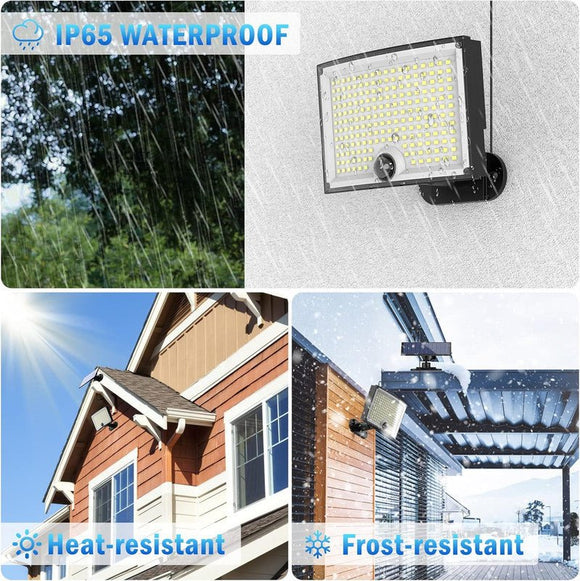 KagoLing Solar Lights Outdoor 202 LED Motion Sensor Lights IP65 Waterproof 120 Degree Beam Angle Solar Garden Lights 2 Pack with 5M Cable - RnR Galore