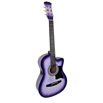 Karrera 38in Cutaway Acoustic Guitar with guitar bag - Purple Burst - RnR Galore