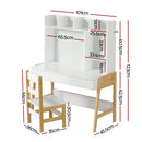 Keezi 2PCS Kids Table and Chairs Set Study Activity Toys Storage Desk Drawer - RnR Galore