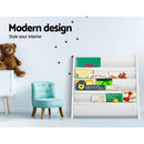 Keezi 4 Tiers Kids Bookshelf Magazine Shelf Children Bookcase Rack Organiser - RnR Galore