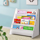 Keezi 4 Tiers Kids Bookshelf Magazine Shelf Children Bookcase Rack Organiser - RnR Galore