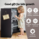 Keezi Kids Kitchen Play Set Wooden Pretend Cooking Playset w/Sounds Lights Black - RnR Galore