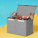 Keezi Large Toy Box Chest Storage with Flip-Top Lid Foldable Organizer Bins Grey - RnR Galore