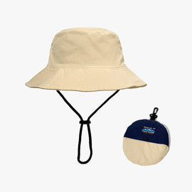 Khaki Foldable Waterproof Bucket Hat Packable Sun Cap Wide Brim with Adjustable Drawstring for Fishing Camping and Hiking - RnR Galore