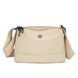 Khaki Lightweight Multi - Layer Crossbody Bag for Women – Compact, Water - Resistant Nylon Shoulder Bag with Adjustable Strap - RnR Galore