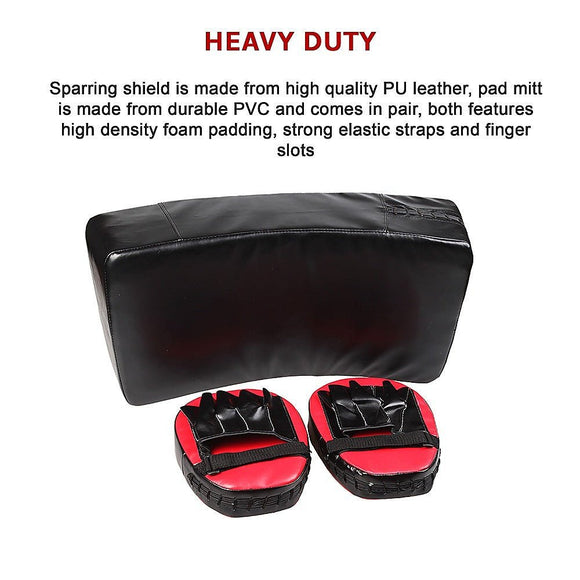Kickboxing Shield & Punching Pad Combo – Sparring Training Strike Set - RnR Galore
