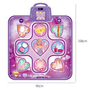 Kids Electronic Dance Mat Princess Theme Musical Rhythm Game with LED Lights Adjustable Volume Non - Slip Floor Playmat for Girls Age 3+ - RnR Galore