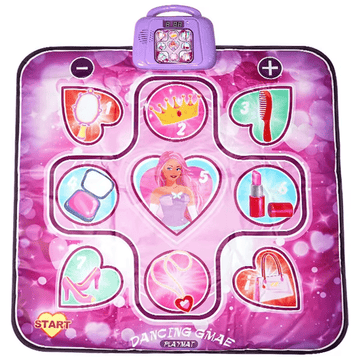 Kids Electronic Dance Mat Princess Theme Musical Rhythm Game with LED Lights Adjustable Volume Non - Slip Floor Playmat for Girls Age 3+ - RnR Galore