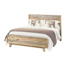 King Size Wooden Bed Frame in Solid Wood Antique Design Light Brown - RnR Galore