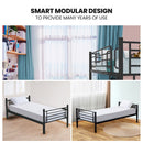 Kingston Slumber 2in1 Single Metal Bunk Bed Frame, with Modular Design, Dark Matte Grey - RnR Galore