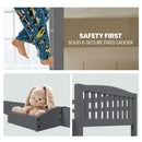 Kingston Slumber Single Bunk Bed Frame Solid Pine Wood Timber, Modular Design, Grey - RnR Galore