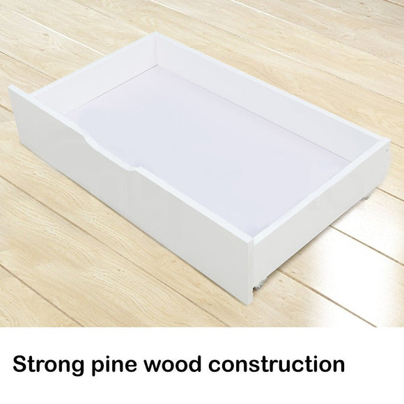 Kingston Slumber Trundle Under Bed Storage Drawers, 2 Pieces, White - RnR Galore