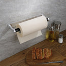 Kitchen Paper Holder Under Cabinet Screw Wall Mount Adhesive Paper Towel Holder Rectangle Silver - RnR Galore