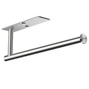 Kitchen Paper Holder Under Cabinet Wall Mount Adhesive Paper Towel Holder Rectangle Silver - RnR Galore